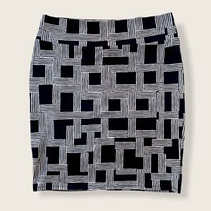 LuLaRoe Cassie Black and Beige Pencil Skirt